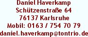 Kontaktadresse Daniel Haverkamp